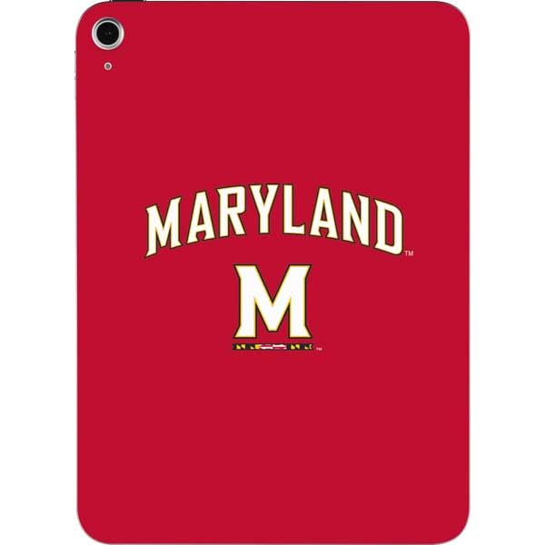 Skinit Decal Tablet Skin Compatible with iPad 11th Gen (2025) - Officially Licensed University of Maryland Collegiate Text Red Design