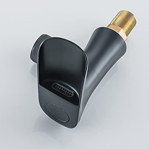 Robinet de salle de bain cascade mitigeur en laiton pour vasque avec LED