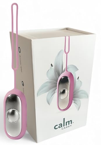 Glowco CalmCarry Sleep Aid Device Handheld Microcurrent Relaxation Tool Supports Calm Focus & Gentle Relief USB Rechargeable Portable Wellness Device for Adults & Kids | Pink Calm Carry