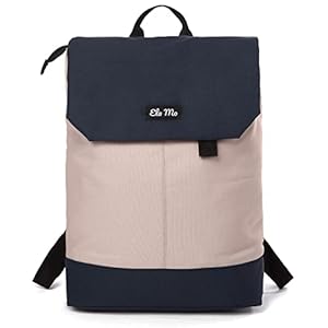 Ela Mo Rucksack Damen – Daypack schön u. durchdacht – Laptop Rucksäcke für Frauen – Anti Diebstahl Tasche für Schule, Uni, Business (Pink & Blue)