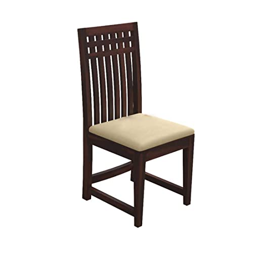 Image of Wooden DiningChairs Only | Wooden Dining Chairs | Dining Room Furniture with Cushions | Dining Chair Set of 4 | Study Chair with Cushions for Dining (Walnut Four Seats)