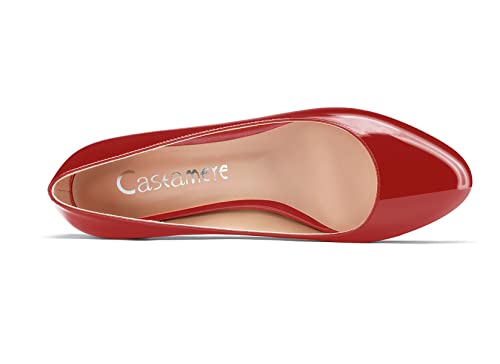 Castamere Women Kitten Stiletto Low Heel Round Close Toe Basic Pumps Slip-on Classic Cute Dress Shoes4