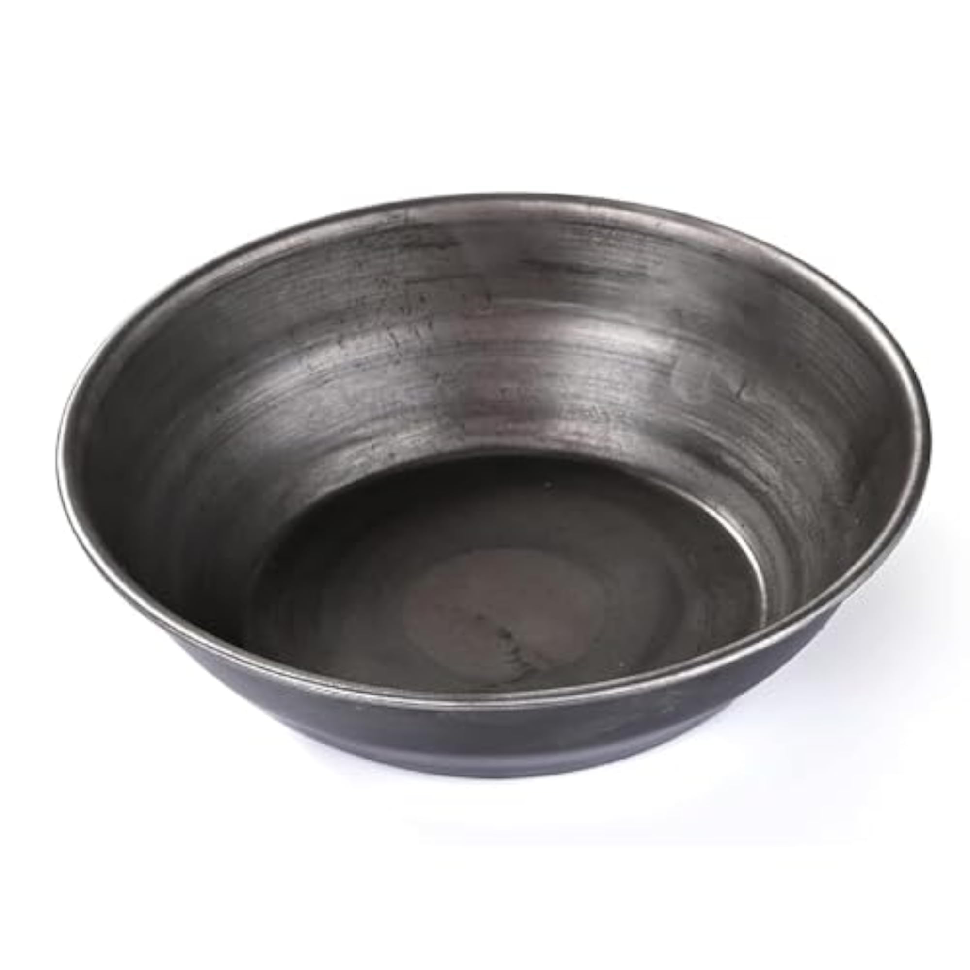 Pure Iron Henna Mixing Bowl with Wooden Brush, Ayurvedic Use