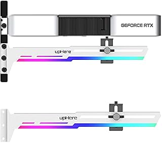 upHere GPU Brace Support Video Card Graphics Card Sag Holder/Holster Bracket, ARGB LED Single or Dual Slot Cards,G276WTARGB