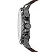 Fossil Men's Nate Quartz Stainless Steel and Leather Chronograph Watch, Color: Smoke, Brown (Model: JR1424)