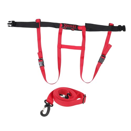 BESPORTBLE Ski and Snowboard Harness for Children Boys and Girls Skiing Traction Strap Red Ski Training Harness