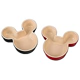 Le Creuset of America PG2017MM-02MC Mickey Mouse Cerise & Shiny Black Set of 2 Ramekins, Cerise