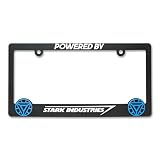 LP Frameworks Powered by Stark Industry V2 3D Raised License Plate Frame | 1 Pack Car...
