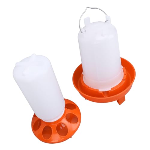 Chick Waterer, Automatic Practical Large Capacity Chick Feeder for Farm (Orange)