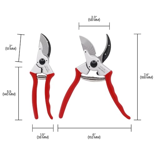 Tijera profesional Zenport QZ402, 8.5 pulgadas, roja miniatura 7