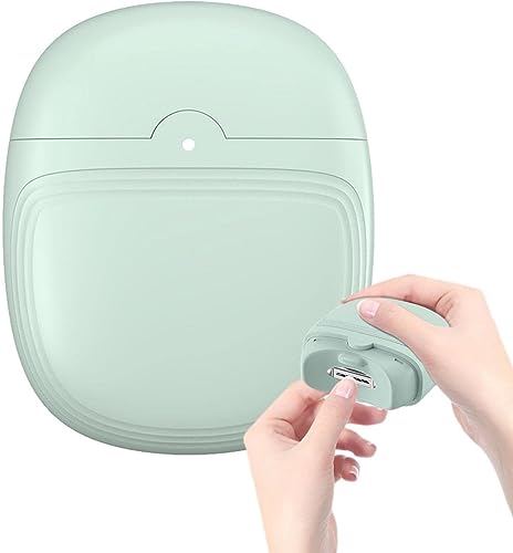 Eculcki 自動爪切り - 電動爪切り、ベビー爪切り、 指の爪切り、 2スピードライト付き、 電動爪切り、 安全爪切り、USB充電式 電気爪切り 電気爪やすり 赤ちゃん自動爪切り (グリーン)