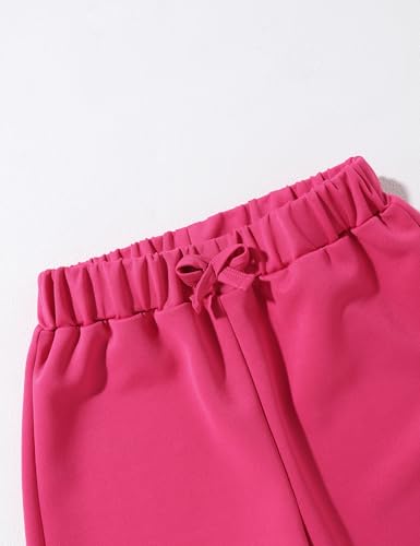 Image of Girls Clothes Solid Lapel Neck Quarter Zipper Cap Sleeve Top and Shorts Set Size 7-14 Years