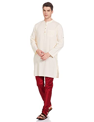 Image of Manthan Mens Cotton Solid Churidar