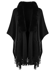 Black With Faux Fur Collar