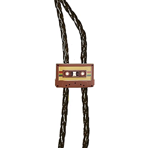 Retro Bolo Tie For 80S/90S Outfits | Metallic Vintage Jewelry (Cassette) #TOP1