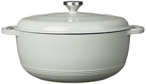 Lodge 7.5 Quart Enameled Cast Iron Dutch Oven with Lid – Dual Handles – Oven Safe up to 500° F or on Stovetop - Use to Marinate, Cook, Bake, Refrigerate and Serve – Desert Sage - image 2