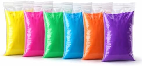 Decoraciones de Polvo de Color Holi – Paquete Surtido de 6 Colores, 70g ...