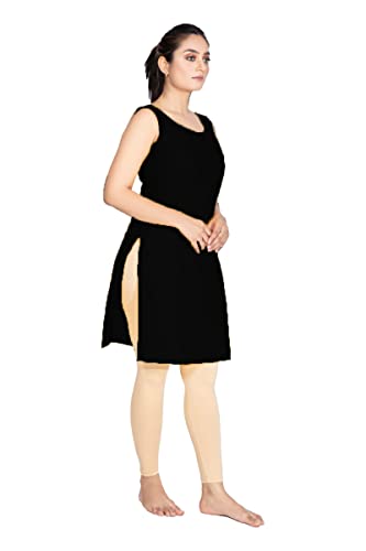 Image of Women's Cotton Long Camisole for Kurti /Suit Slip /Long Inner /Samij for Women Sameej /Knee Length Inner Wear /Sameez /Kurti Slip /Round Neck /Invisible