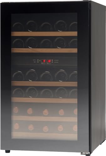 Vestfrost WFG32 Dual-Zone Wine Cooler 38 Bottle Capacity Compact Undercounter Smoked Glass Door LED Lighting Freestanding Wine Fridge