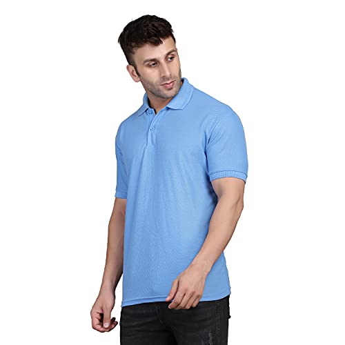 Image of INKKR Men's Combo Polo Neck Cotton Blend Solid T-Shirt (Pack of 2)
