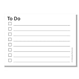 Sticky Notes with to-Do List Planner & Checklist with Lines - 4 Pads/Pack, 100 Sheets/Pad, (400 Total Sheets), White (2.8 in x 4 in)