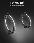 TODI 12" Ring Light with 63" extendable Tripod Stand, Selfie Ring Light with Phone Holder and Remote, 【2-in-1】 Dimmable LED Ring Light & Selfie Stick for Makeup/Live Stream/Photography