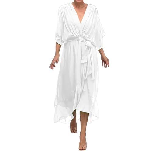 Robe longue bohème chic col en V pour vos soirées cocktail d'été