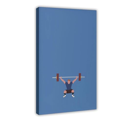 Poster halterophilie sur toile pour inspirer vos seances de sport a la maison