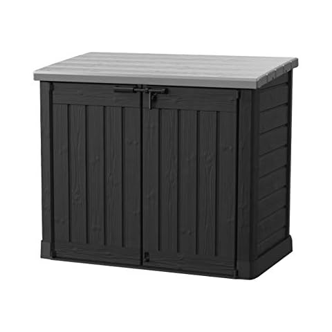 Keter 17199416 Mülltonnenbox Store it Out Max, Schwarz, 1.200L Cover