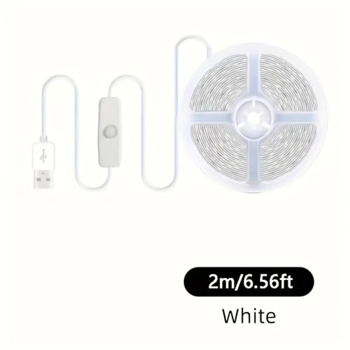 Tira de LED flexible USB 2m blanca fría con interruptor miniatura 4