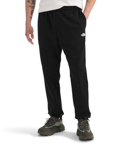 THE NORTH FACE Men's Evolution Simple Dome Jogger | Elastic Waistband with Adjustable Drawcord, Hand Pockets, Ribbed Cuffs, TNF Black, Large Regular