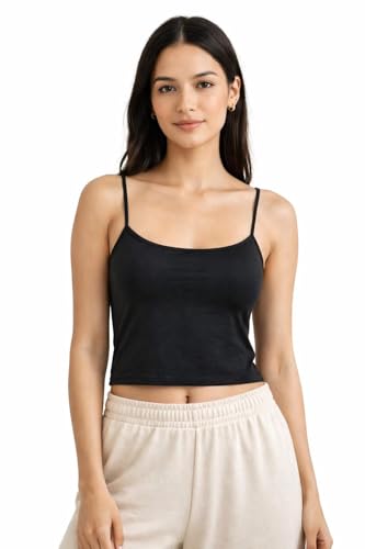 Image of Seamless Padded Bralette for Women | Free Size (Fits 28-32 Bust) | Stretchable Wireless Camisole Bra | Soft Comfortable Removable Pads