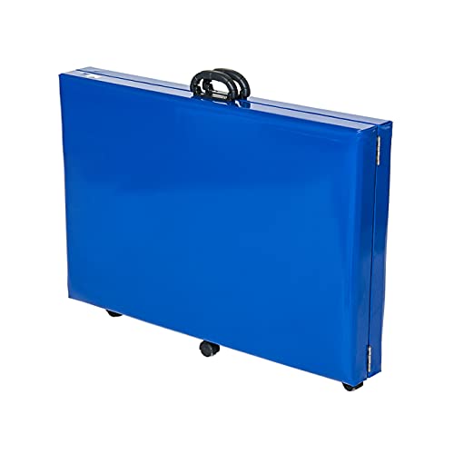 Maca Portátil Dobrável Alumínio Massagem Sf01 200kg Azul Royal