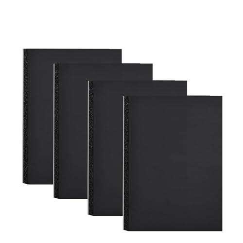 Yunlaishaocer 4 Piezas Goma Eva Negro Foam Board Espuma Foam Autoadhesivo,Estera De Espuma Eva Antideslizante Adhesivo para Muebles Puertas Ventanas Manualidades(300x200x20mm)