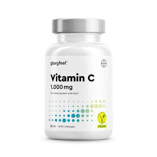 Vitamin C 1.000mg - Immun-Support* hochdosiert - 200 vegane Tabletten (7 Monate) - laborgeprüft & in Deutschland entwickelt