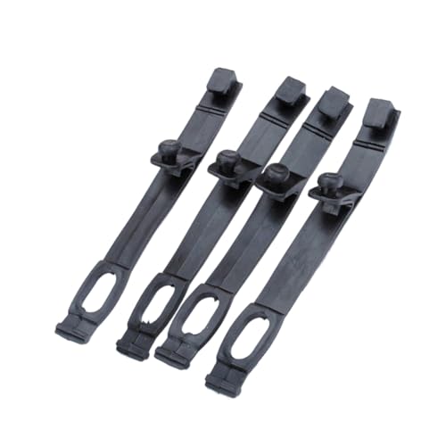 4 correas de goma de amplia aplicación para carenados de faros de motocicleta, carenado de plástico, correas de goma, color negro