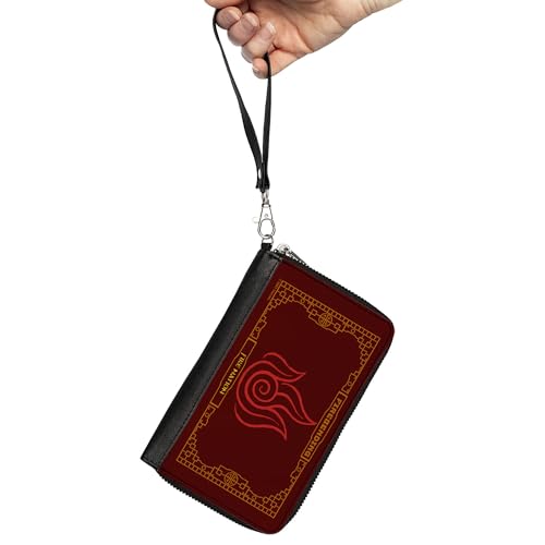 Buckle-Down Nickelodeon Wallet, Zip Around, Avatar the Last Airbender Firebending Fire Nation Icon Reds, Vegan Leather2