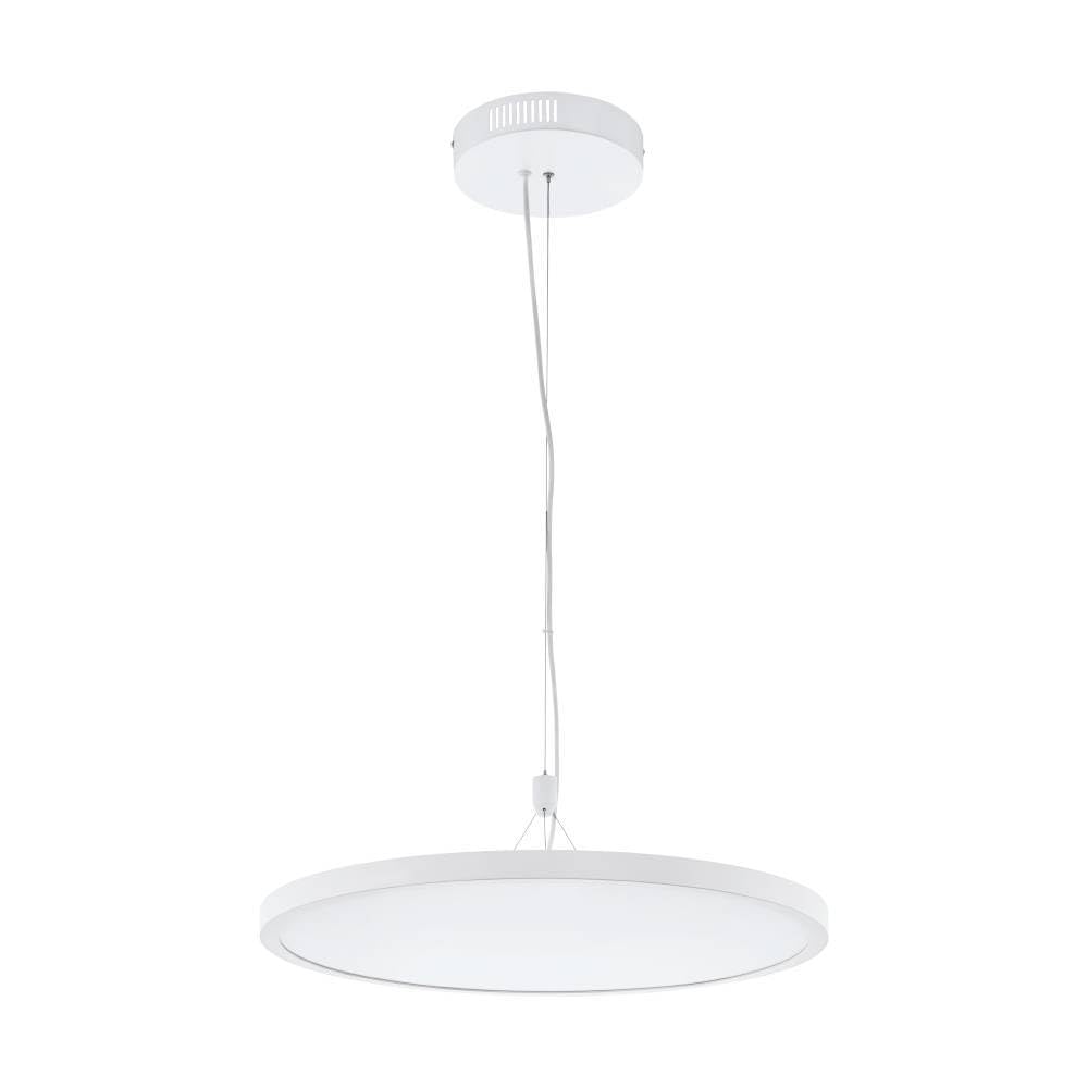 LED Deckenleuchte rundes Panel 60 cm, RGB+CCT 2700–6500 K, 32 W, bis 4600 lm, dimmbar, Deckenlampe mit Fernbedienung & App, höhenverstellbare Pendelleuchte, kompatibel mit Alexa/Google