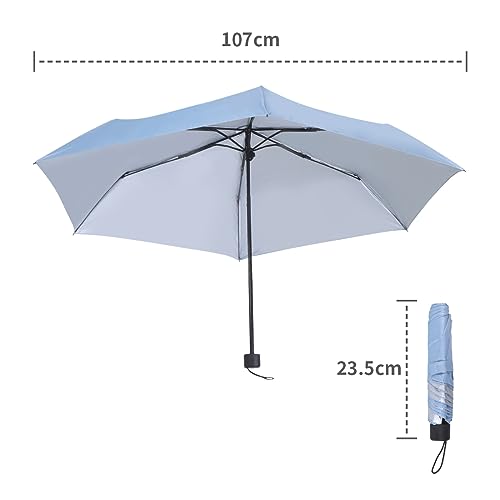 Image of MINISO Umbrella 3 Fold, Winter UV Protection Silver Coating Layer Travel Portable Sun Umbrella for Women & Men