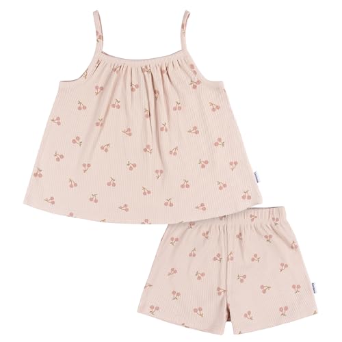 Débardeur sans manches et short bébé fille ensemble été coton