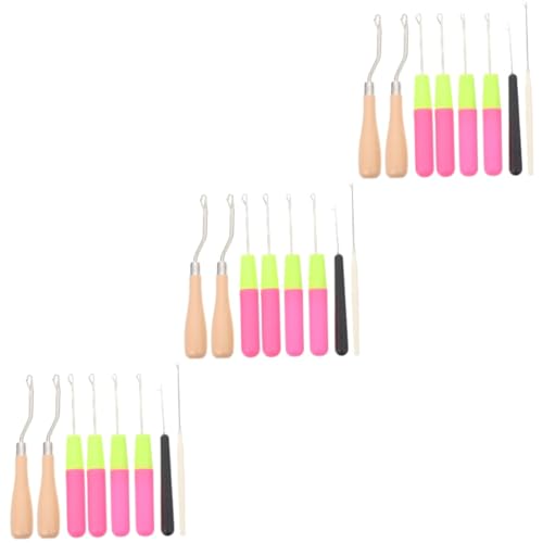 Kit dreadlocks 3 ensembles avec aiguilles et crochets pour tresses Lurrose