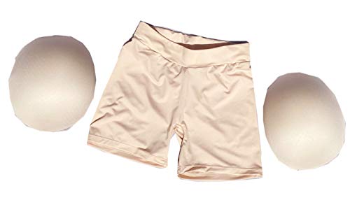 BIMEI 2PS Sponge padded Womens Butt Lifter Shapewear Butt Shaper Boxer Padded Enhancing Underwear Tummy Control LXIAOPI4