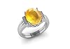 LMDPRAJAPATIS 5.00 Carat Natural Yellow Sapphire Stone Astrological Purpose 925 Sterling Silver Ring For Women's #1