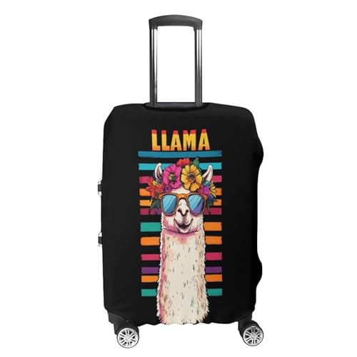 Vintage Llama Travel Luggage Cover for Suitcase 19-32 Inches Elastic Washable Baggage Protector4