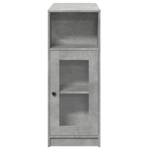 vidaXL Mesa de bar, mesa alta con estante, mesa de mesa para cocina, salón, comedor, mesa de cocina, mesa de salón, mesa de bistró, gris hormigón - imagen 6