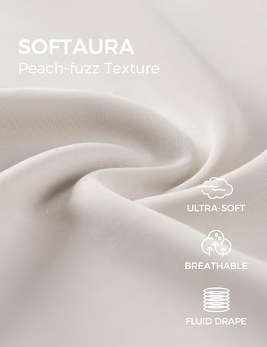 CRZ YOGA Womens SoftAura Crewneck Sweatshirt Long Sleeve Workout Casual Pullover Basic Fall Tops Milky White (Bone) Small