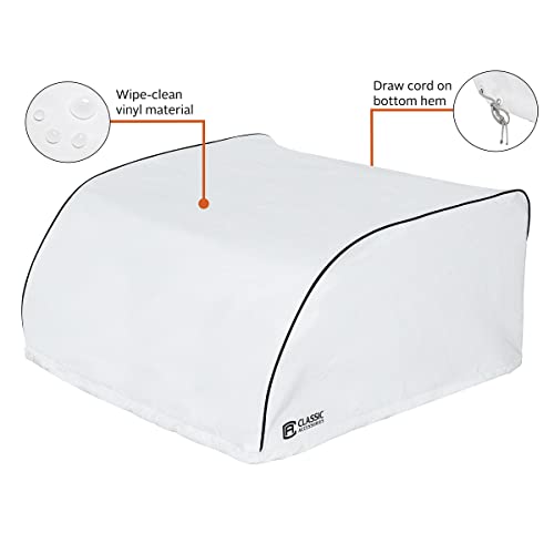 Classic Accessories Over Drive Rv Air Conditioner Cover, Dometic Brisk Ii, White, Heavy-Duty Fabric, Draw Cord Hem, Easy To Clean Vinyl #TOP2