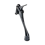 HOME&I Kickdown Door Stopper, 6-Inch Commercial Heavy Duty Door Stop Holder Kick Door Kickstand Height-Adjustable Rubber Foot (Black, 6 Inch x 1 Pack)