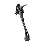 HOME&I Kickdown Door Stopper, 6-Inch Commercial Heavy Duty Door Stop Holder Kick Door Kickstand Height-Adjustable Rubber Foot (Black)