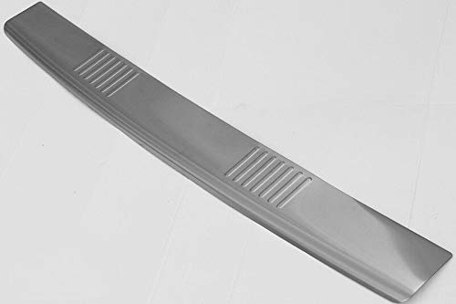 Bumperbescherming, roestvrij staal, mat, compatibel met VW Golf Sportsvan, vanaf 2014, met schuine rand, premium kwaliteit van RECAMBO